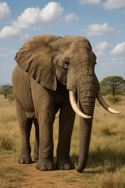 Majestic African Elephant in Natural Habitat