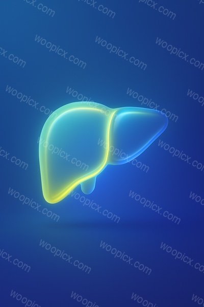 Realistic 3D Liver Icon in Soft Glow