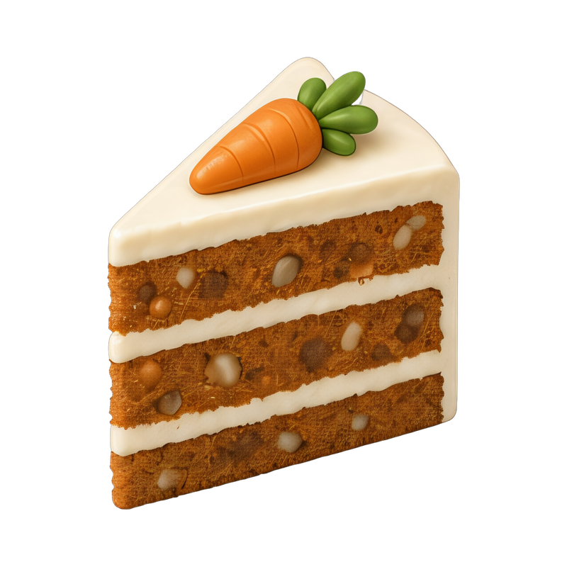 delicious carrot cake slice