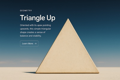 Stylish Web Page Design Featuring a Triangle Up Illustration