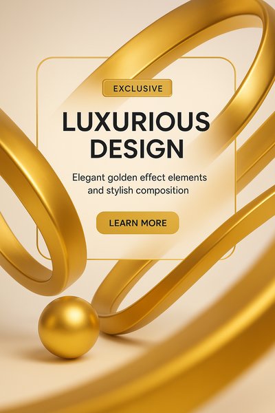 Elegant Golden Design Elements for Luxury Branding