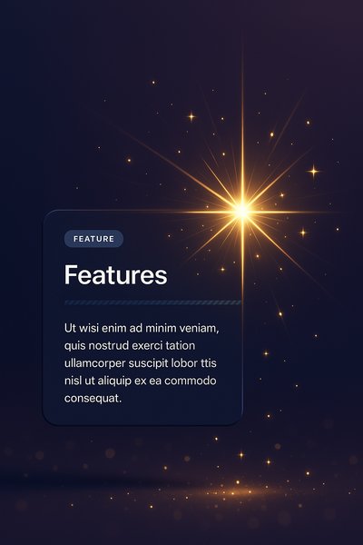 Stunning Golden Star Burst Light Effect with Features Block