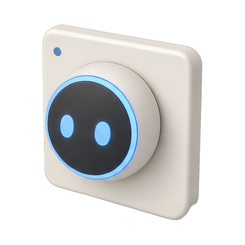 smart assistant on wall panel
