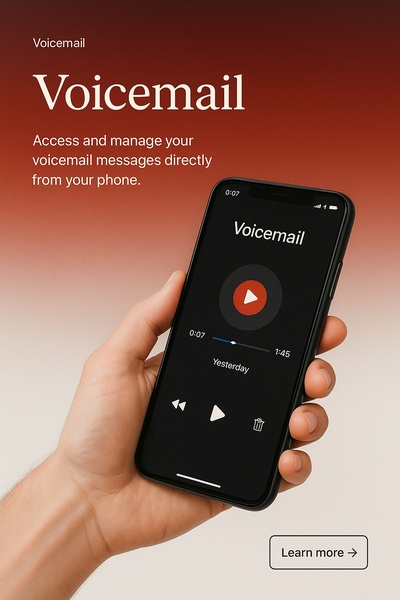 Stylish Voicemail Web Page Design Concept