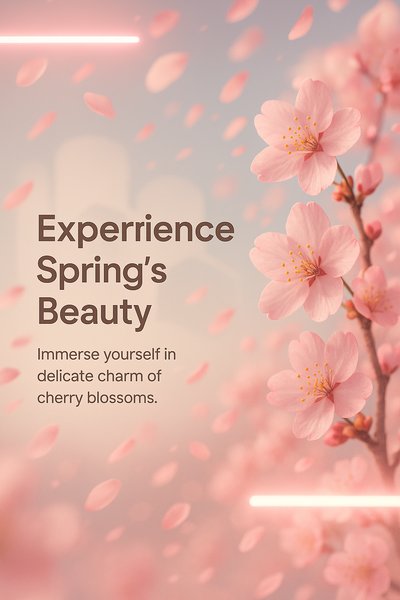 Cherry Blossom Spring Promotion Graphic