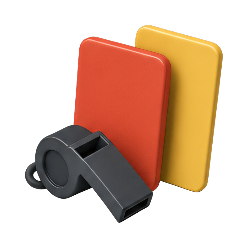 referee showing red card
