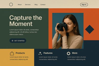 Modern Landing Page Design with Clean Aesthetic