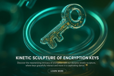 Kinetic Sculpture of Encryption Keys Captured in Hyperrealistic Detail