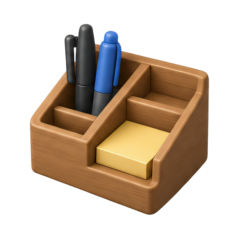 Elegant wooden desk organizer