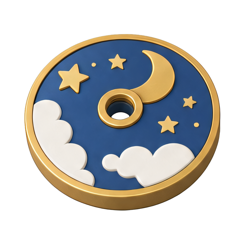 Painted moon phase disc
