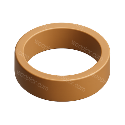 Stylish 3D Circular Band Icon with Isometric View