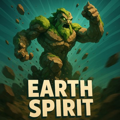 Dynamic Earth Spirit Illustration with Bold Typography
