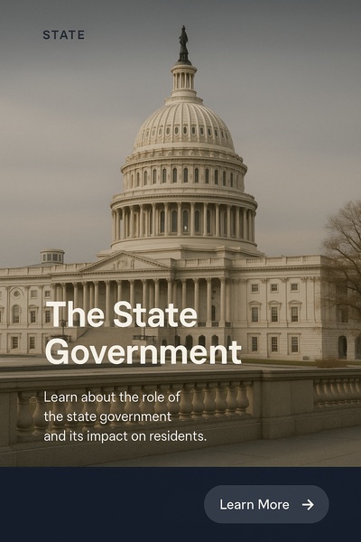 Stylish Minimalist Web Page Design Featuring State Government