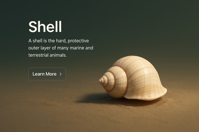 Stunning Realistic 3D Shell Illustration with Text Elements