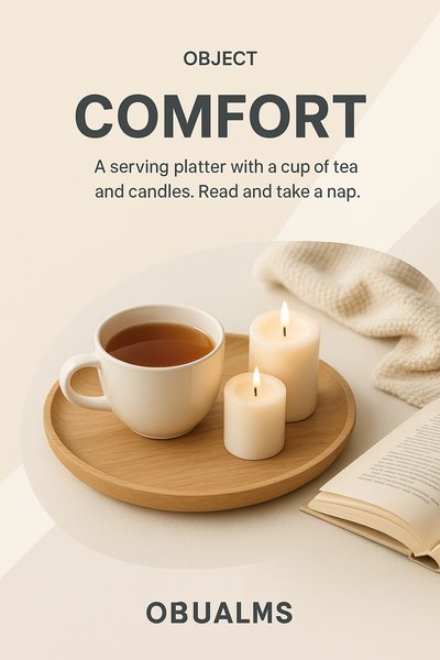 Elegant Cozy Living Room Still Life with Tea and Candles