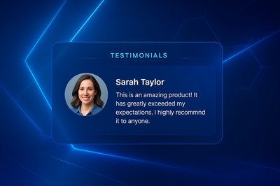3D Testimonial Block with Modern Design
