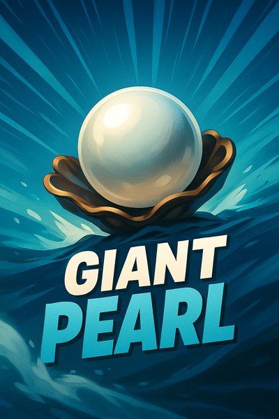 Dynamic Illustration of a Giant Pearl in a Sea Shell