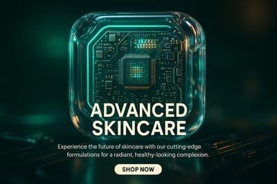 Futuristic Skincare Advertisement Featuring Advanced Technology
