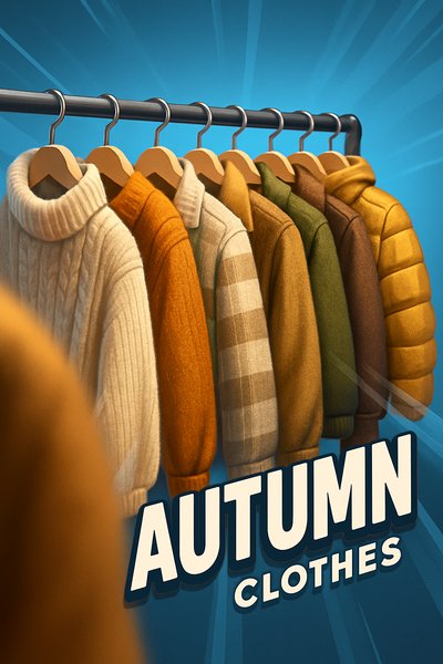 Stylish Autumn Wardrobe Display with Dynamic Elements