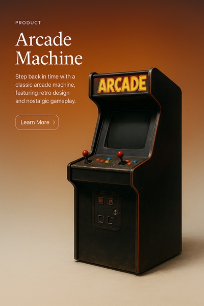 Stylish Arcade Machine with Nostalgic Design