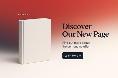 Minimalist Web Page Design with Gradient Background