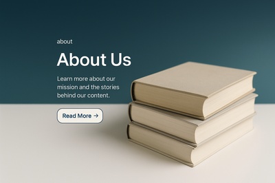 Minimalist Website Design Featuring Books and Action Button