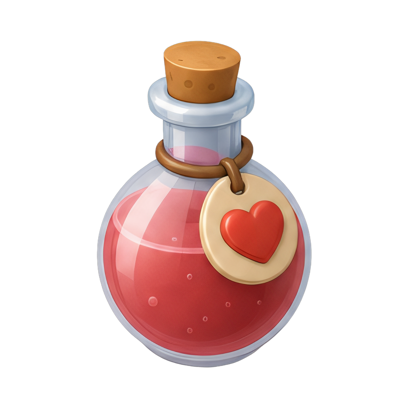 mystical love potion vial