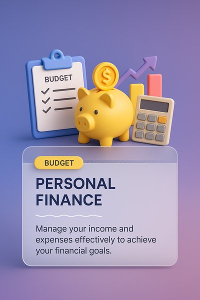 3D Personal Finance Icon Set for Budget Management