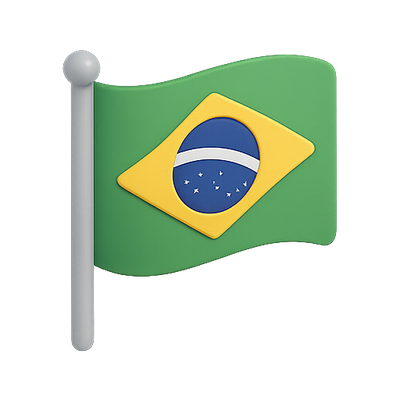 3D Representation of the Brazilian Flag