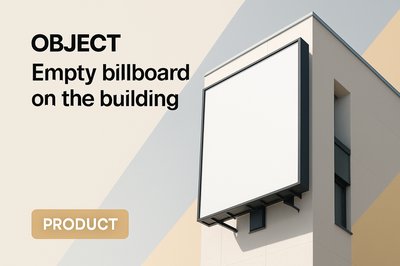 Modern Billboard Advertisement with Clean Design Elements