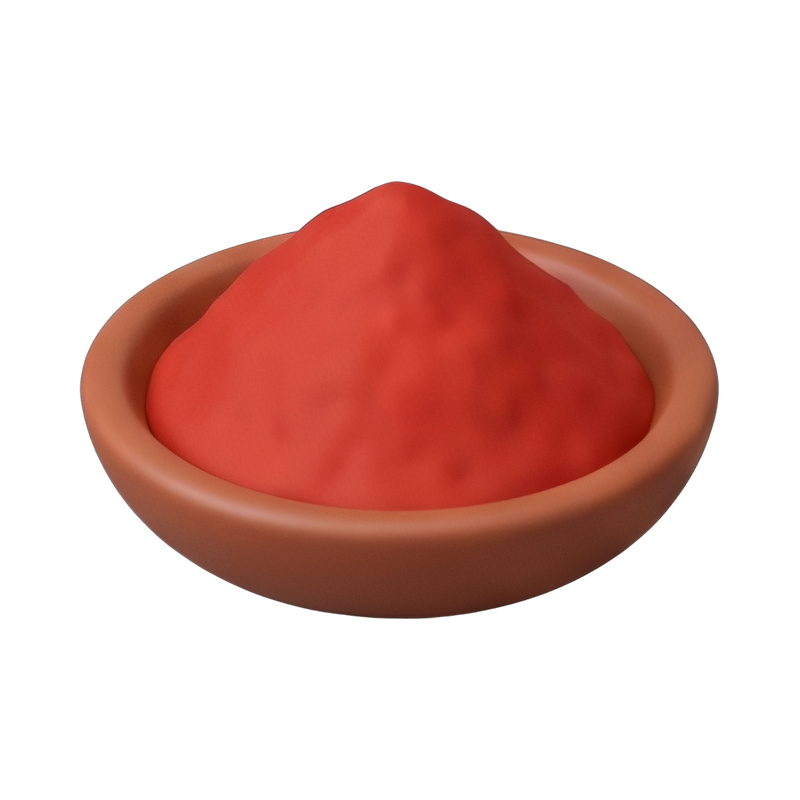 Traditional kumkum powder dish