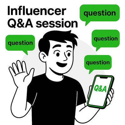 Engaging Influencer Q&A Session Graphic