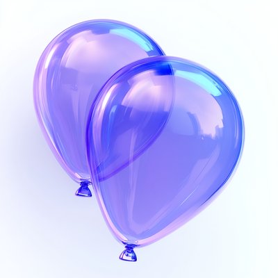 Stylized Purple Balloons for Celebratory Themes
