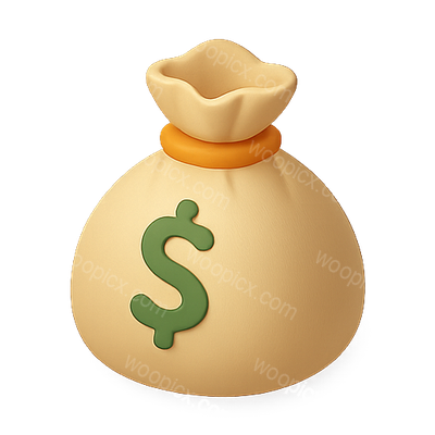 3D Illustration of a Money Bag Icon
