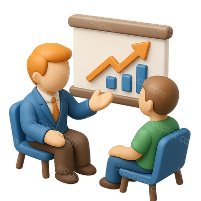 3D Icon Depicting Coaching and Performance Improvement
