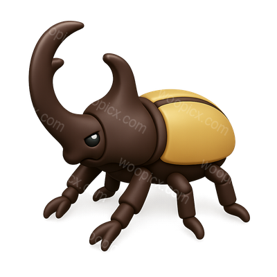 Cartoon-style Beetle Character Illustration