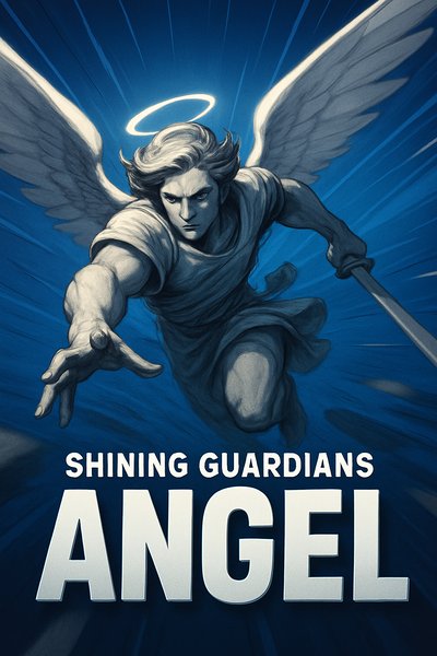 Dynamic Angel Illustration with Shining Guardians Theme