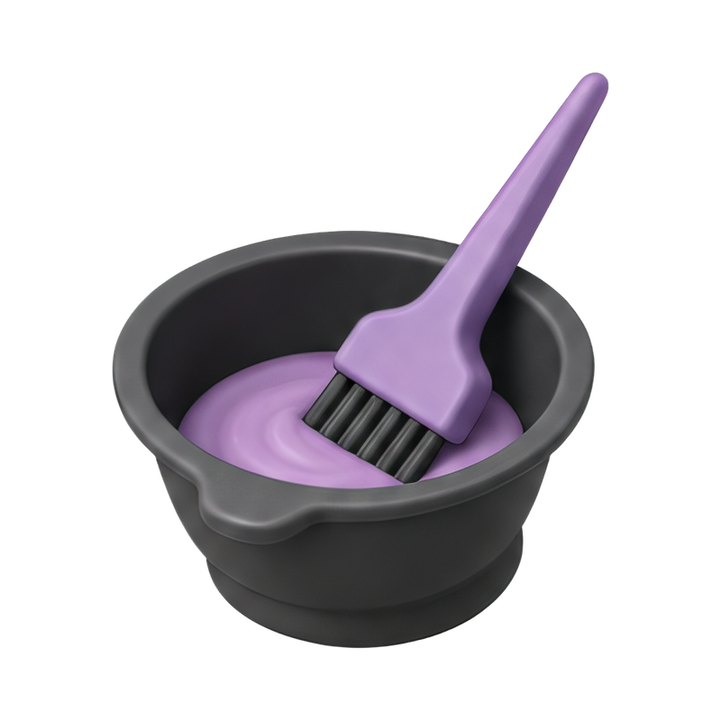 hair dye bowl and brush set