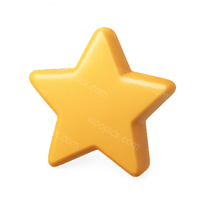3D Rendered Yellow Star Icon