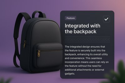 Modern Backpack with Integrated Feature Design