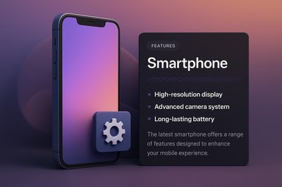 Modern Smartphone Design with Features Overview