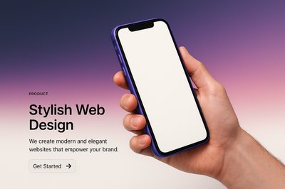 Stylish Purple Phone for Modern Web Design
