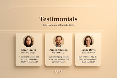 Elegant 3D Visualization of Client Testimonials