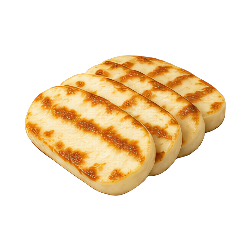 grilled halloumi cheese slices