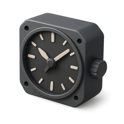 Stylish 3D Altimeter Icon with Isometric Design