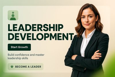 Dynamic Business Woman Portrait for Leadership Development