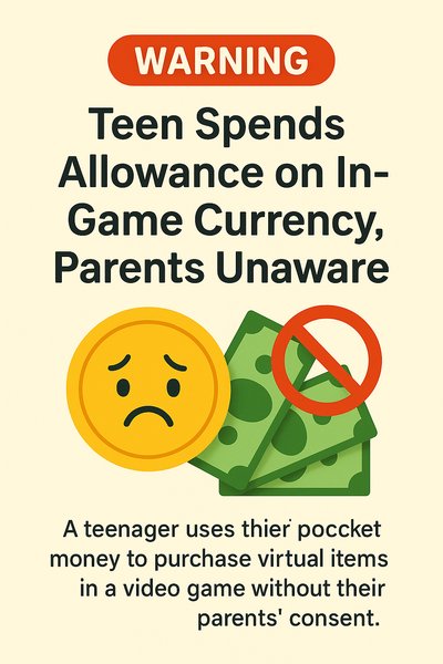 Warning Graphic About Teen Spending on In-Game Currency