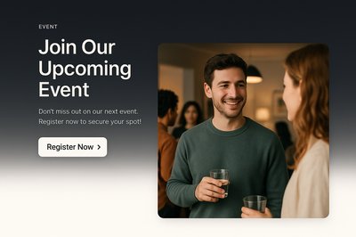 Stylish Web Page Design for Event Promotion
