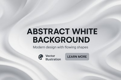 Abstract White Background with Flowing Shapes for Modern Design