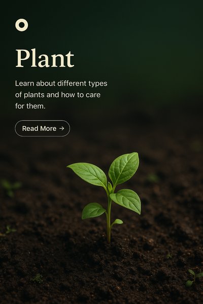 Small Green World: Realistic Plant Scene with Informative Text